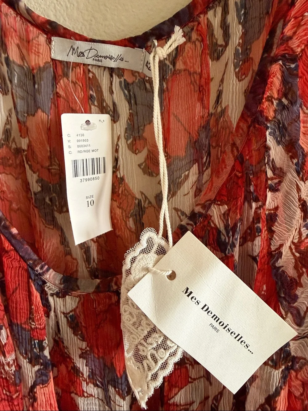 Anthropologie Mes Demoiselles Red Floral Maxi Dress - Picture 7 of 12